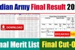 Indian Army Final Result 2025